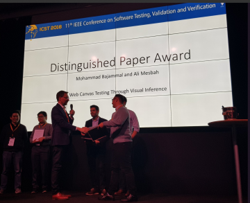 ECE team wins Distinguished Paper Award at ICST 2018
